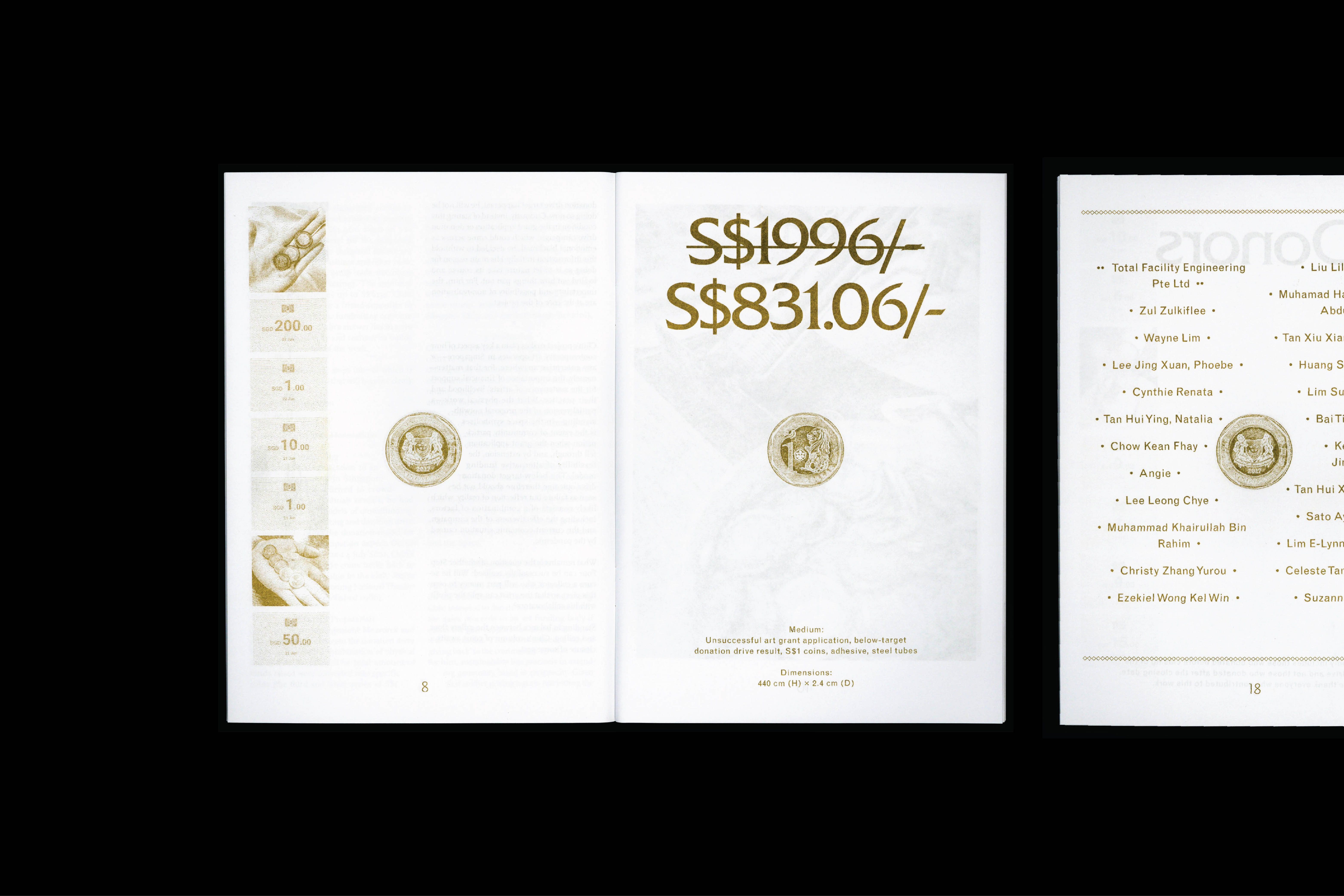 943 S$18   (exhibition booklet), for Anthony Chin and Comma Space